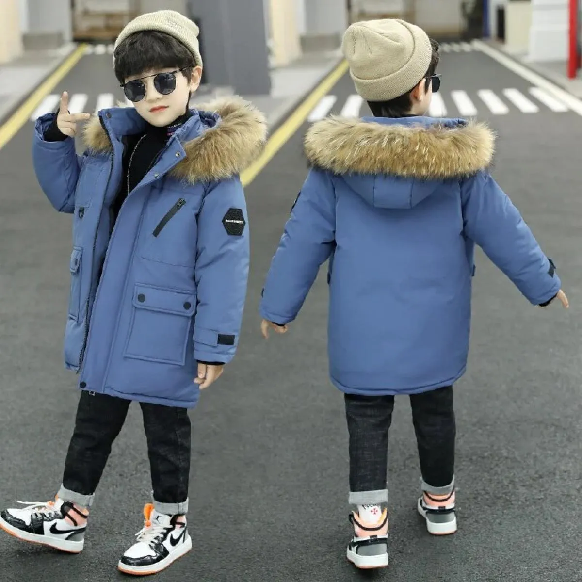 30 gradi ragazzi vestiti Parka cappotto per l'inverno 2023 nuovi vestiti spessi caldi imbottiti in cotone giacche bambini outwea