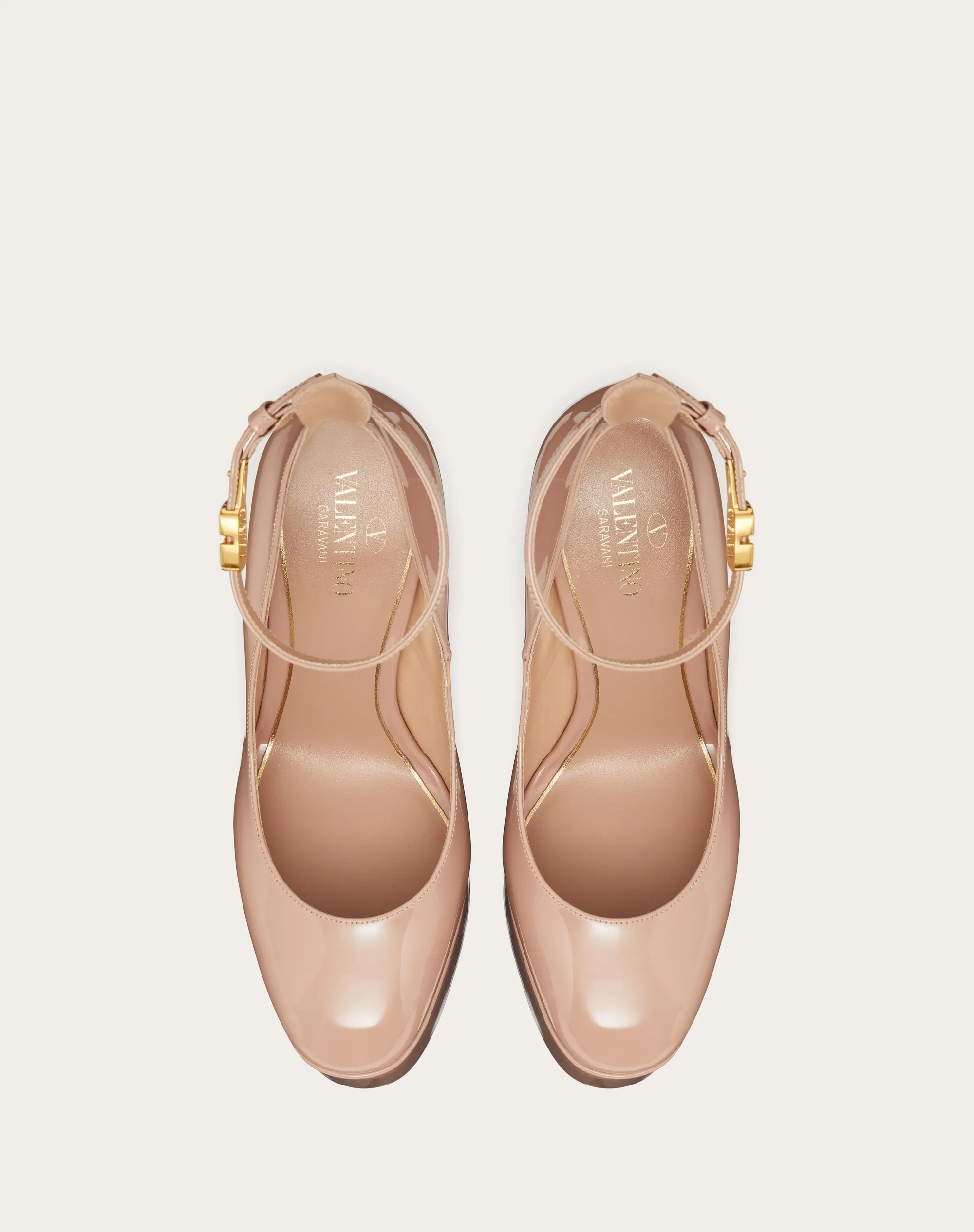 DÉCOLLETÉ CON PLATEAU VALENTINO GARAVANI TAN-GO IN VERNICE 155MM