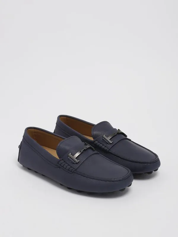 Mocassino uomo Tod's in pelle martellata Navy