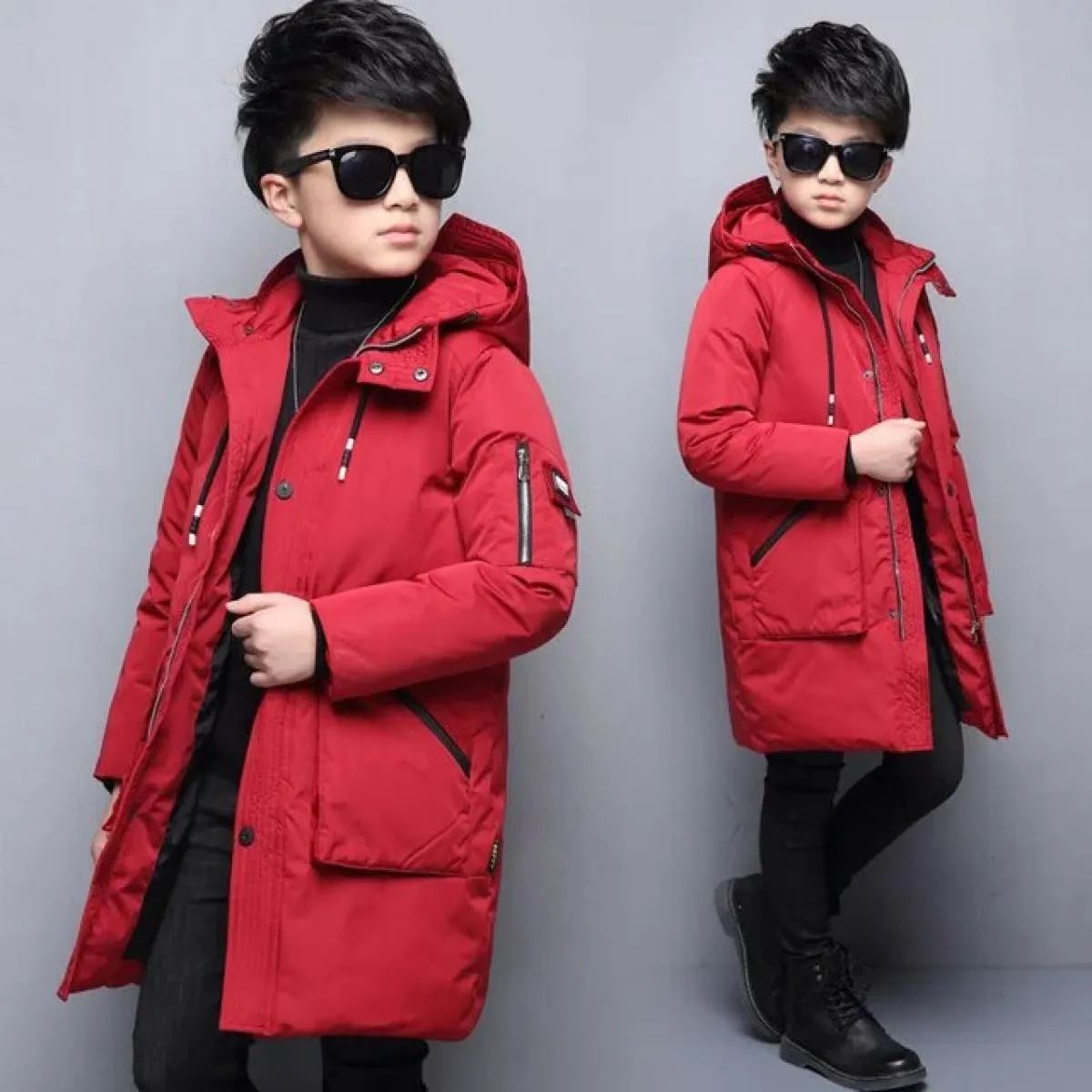 Nuovi Parka per bambini Tasca per bambini Caldi giacche invernali per bambini Ragazzi 8 30 bambini