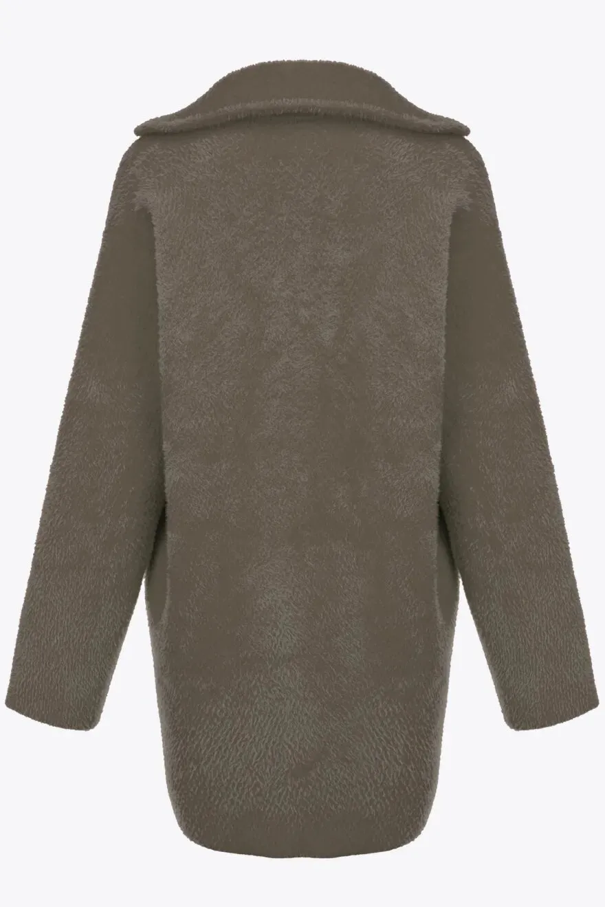 PINKO Cappotto cocoon faux fur