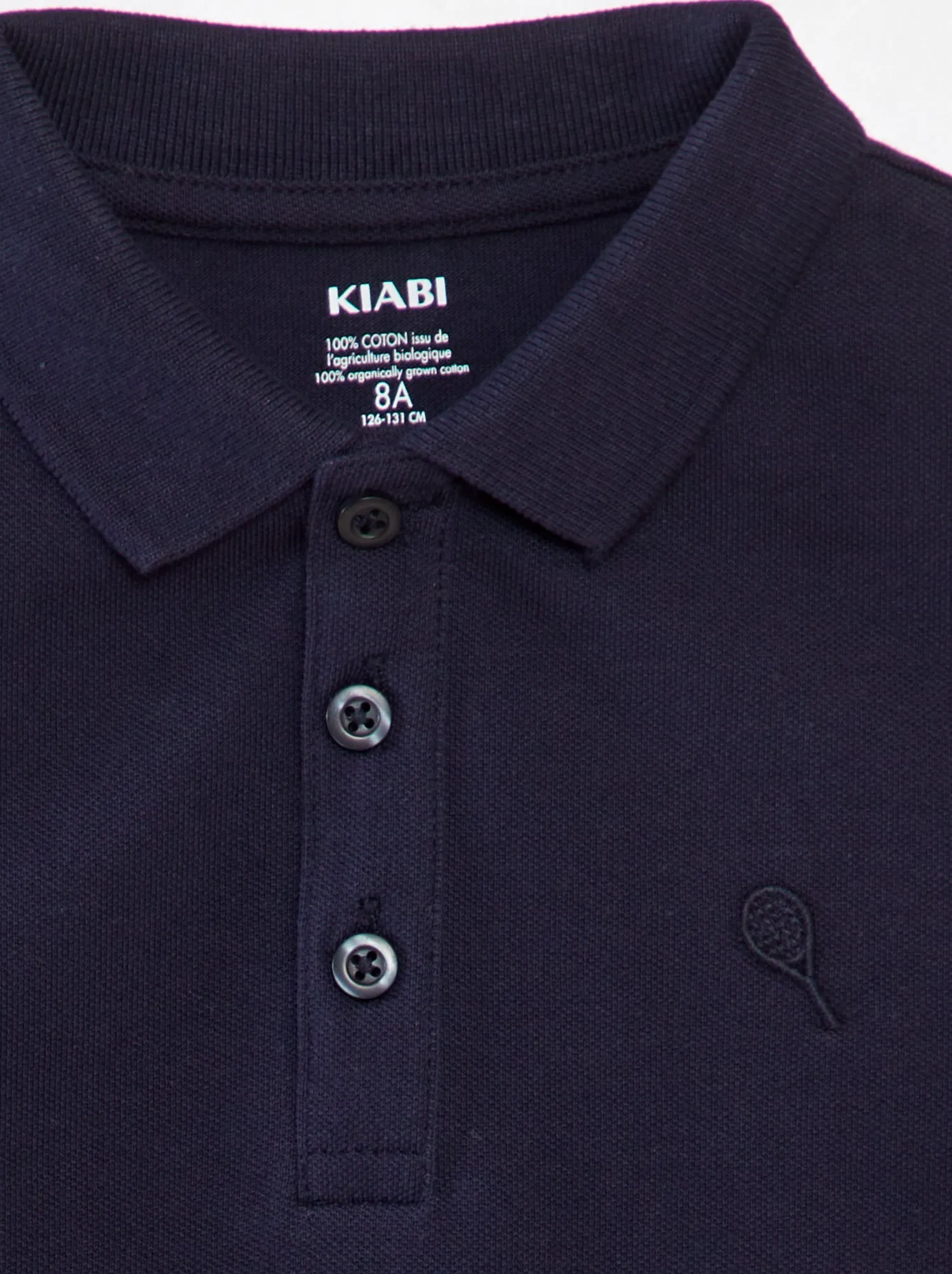 Polo in piqué di cotone - blu
