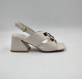 SANDALI PELLE FASCE INCROCIATE BIANCO