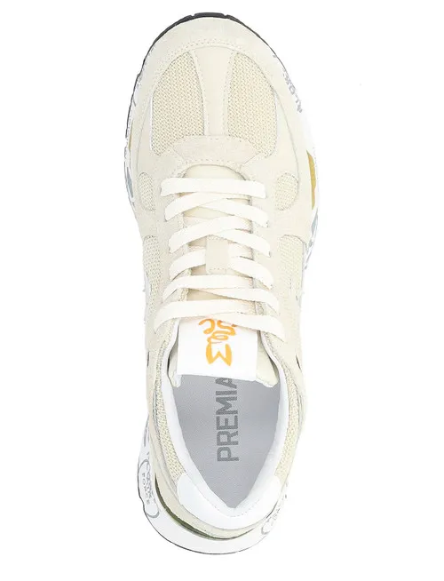 Sneaker Premiata Mase 6628 in camoscio e tessuto tecnico beige
